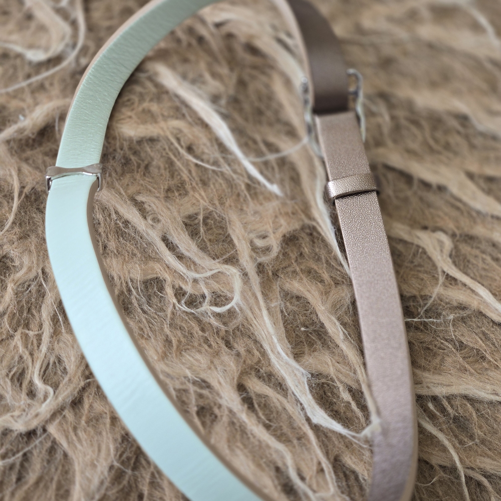 Elegant Mint and Taupe Women's Belt